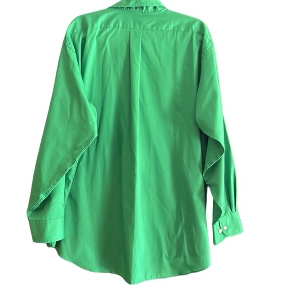 CHAPS Men’s 18-18 1/2 Green button down - Picture 2 of 13